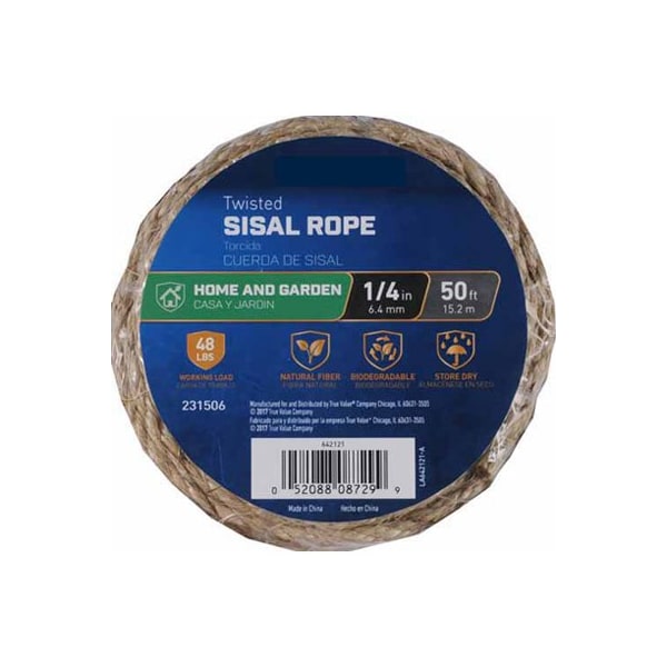 Richelieu America Ltd. 1/4X100 Twist Sisal 642121 Zoro